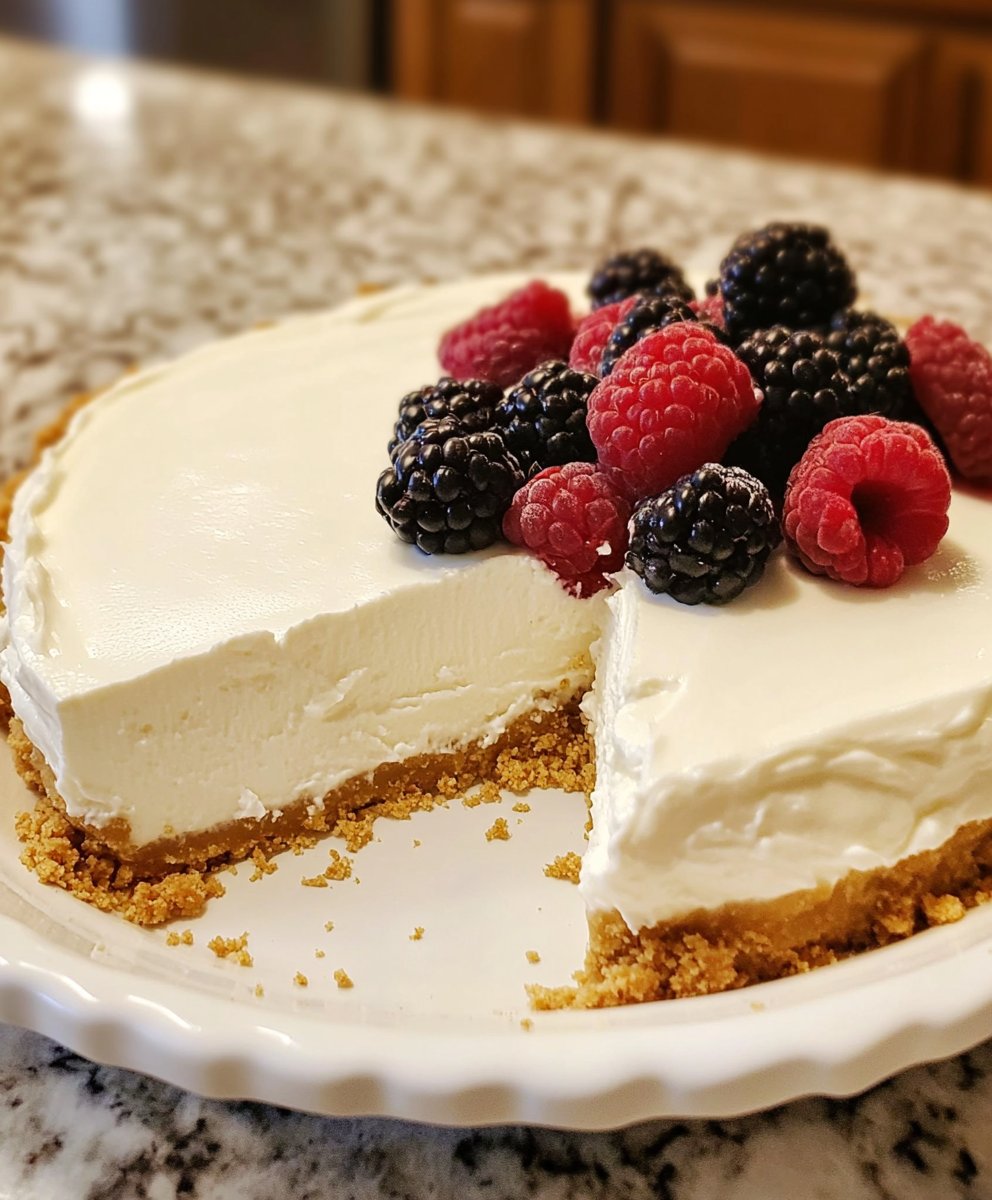 No-Bake Yogurt Cheesecake - Another View