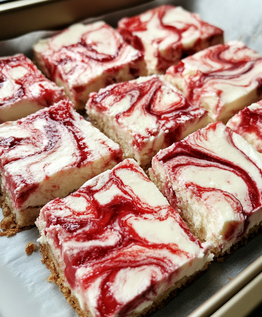 TEST Mascarpone Strawberry Swirl Bars